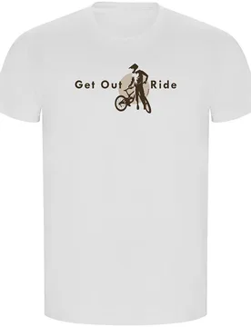 Maglietta A Maniche Corte Get Out And Ride Eco White - Kruskis - FashionsVida