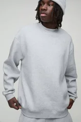 Herren Übergroßes Sweatshirt Grey Marl Größe XS