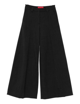 Pantaloni Alma a gamba larga in misto lana
