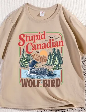 Stupid Canadian Wolf Bird Comfort Colors Shirt, Heated Rivalry Inspired Shirt, Team Hollanov Tee - Aliexpress - FashionsVida