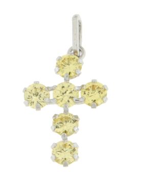 Ciondolo Croce Oro Bianco GL101657