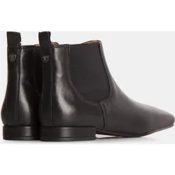 Botines chelsea de mujer de napa y tejido elástico