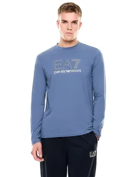 Ea7 Maglietta A Maniche Lunghe 7m001310_af10373 Blue Horizon M - Emporio armani - FashionsVida