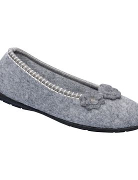 Hausschuh-Ballerina „Barbara“ 40 grau