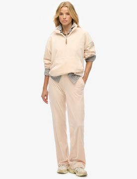 Superdry Damen Country Club Velour Jogginghose Pink - Größe: 38