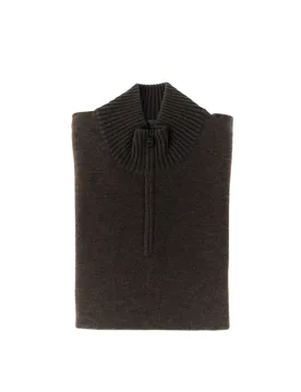 Maglione mezza zip TESTA DI MORO 48 - FERRANTE - FashionsVida
