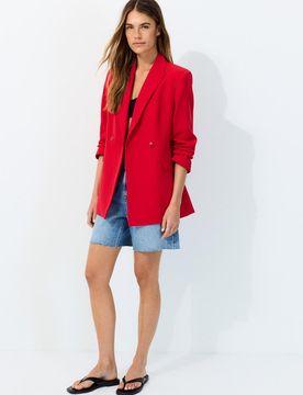 Taillierter Blazer Rot S