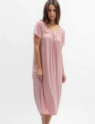 Jersey Lace Trim Nightdress Pink female