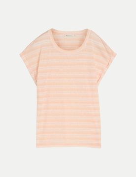 T-Shirt mit Streifen Orange M