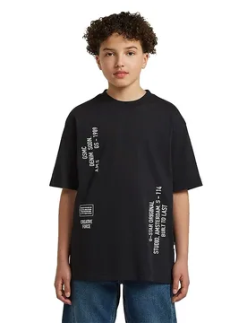 T-shirt à Manches Courtes D29744-01 Oversized Dark Black 12 Années Garçon - G-Star - FashionsVida