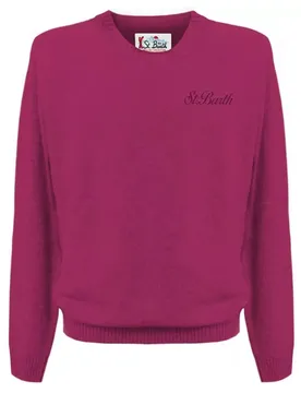Herren Pullover Fuchsinrot 505806