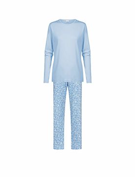 Pijama de seda azul azul claro 38