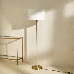 Lámpara de pie con tubo de cristal Nao