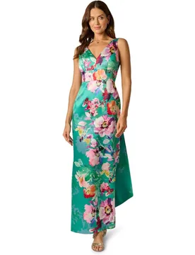 Vestido midi manga larga de mujer - Adrianna Papell - FashionsVida