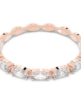 Anello Matrix Vittore, Taglio Marquise, Bianco, Finitura oro rosa 18K 55 - Swarovski - FashionsVida