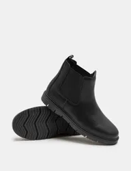 Kids' Leather Chelsea Boots (4 Small - 7 Large) Black male
