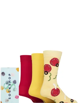 Mens 3 Pair Bamboo Bright Gift Boxed Socks That's Amore 7-11 Mens - Multi Coloured - Size: 7-11 Mens - SockShop - FashionsVida