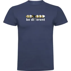Be Different Fish Short Sleeve T-shirt Denim Blue 3XL Men