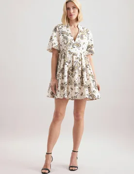 Kleid Paisley Ecru 36 - Seidensticker.com - FashionsVida