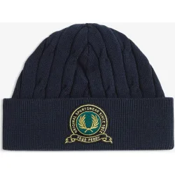 Gorro de hombre en punto trenzado de algodón