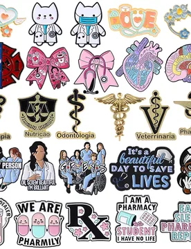 Retro Medical Caduceus Enamel Pins Bowknot Stethoscope Pill Capsules Cat Doctor Nurse Brooch Lapel Badge Jewelry Gift for Friend - Aliexpress - FashionsVida