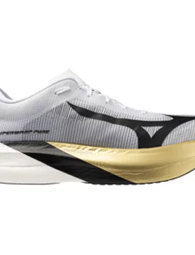 HYPERWARP PURE Laufschuhe Unisex White/Black/Gold 40 - Mizuno - FashionsVida