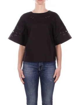 Donna blusa 2615941102600 002 wkd targa nero - Max Mara - FashionsVida