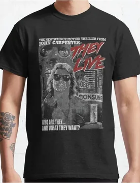 Theylive Retro Sic-Fi They Live Gift T Shirt John carpenter Vintage Horror movie Alien Graphic clothes All size Tee S-6XL - Aliexpress - FashionsVida