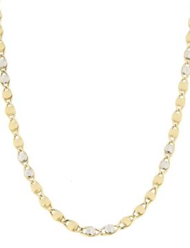 Collana Uomo Oro Giallo Bianco GL100330