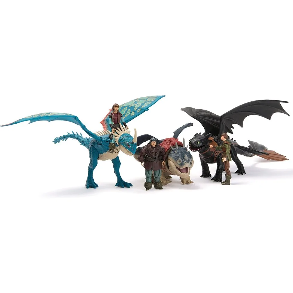 Set de figuras Dragones con Vikingo Cómo entrenar a tu dragón - Spin Master - FashionsVida