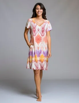 Vestido de playa mujer manga corta - Señoretta - FashionsVida
