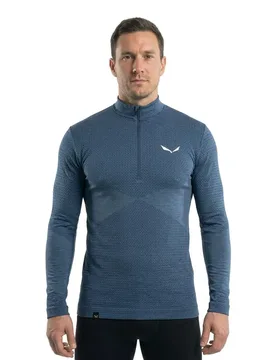 T-shirt à Manches Longues Zebru Responsive Dark Denim S - Salewa - FashionsVida