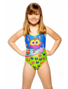 Thin Strap Swimsuit Owl 5-6 Years Girls - TURBO - FashionsVida