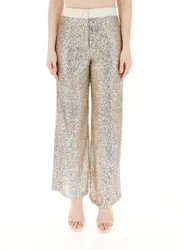 Pantalone con paillettes BEIGE M