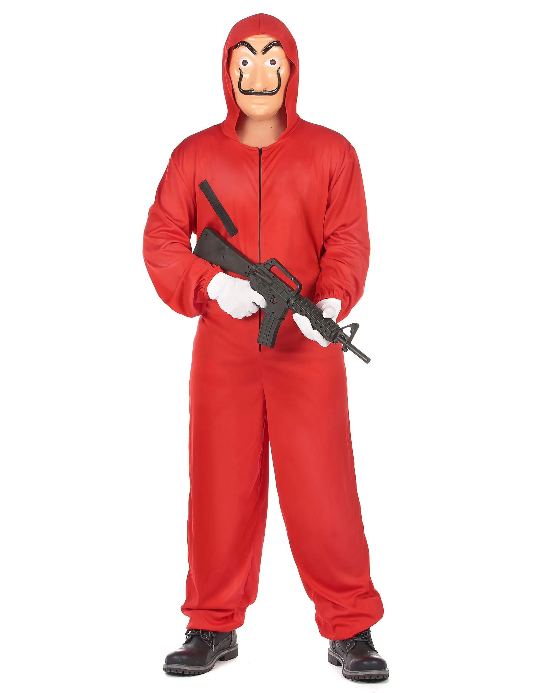 Bankräuber Kostüm mit Kapuze rot - KARNEVAL-MEGASTORE - FashionsVida