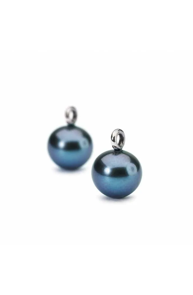 Orecchini Gocce di Perla Pavone Rotonde Donna - TAGEA-00096 - Trollbeads - FashionsVida