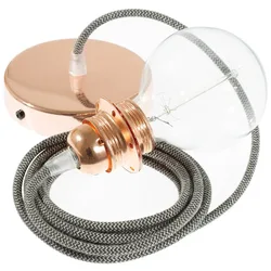 Cables Lampe Suspendue Pendel Pour Abat-jour Rd74 Zigzag Diy 2 M Anthracite / Copper One Size