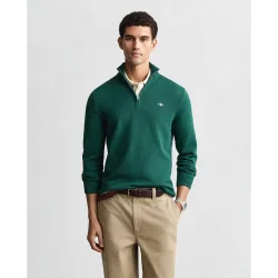 Cárdigan de punto de hombre de cuello perking y logotipo en el pecho tallas grandes