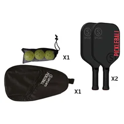 Outdoor Fiberglass Pickleball Set Multicolor One Size