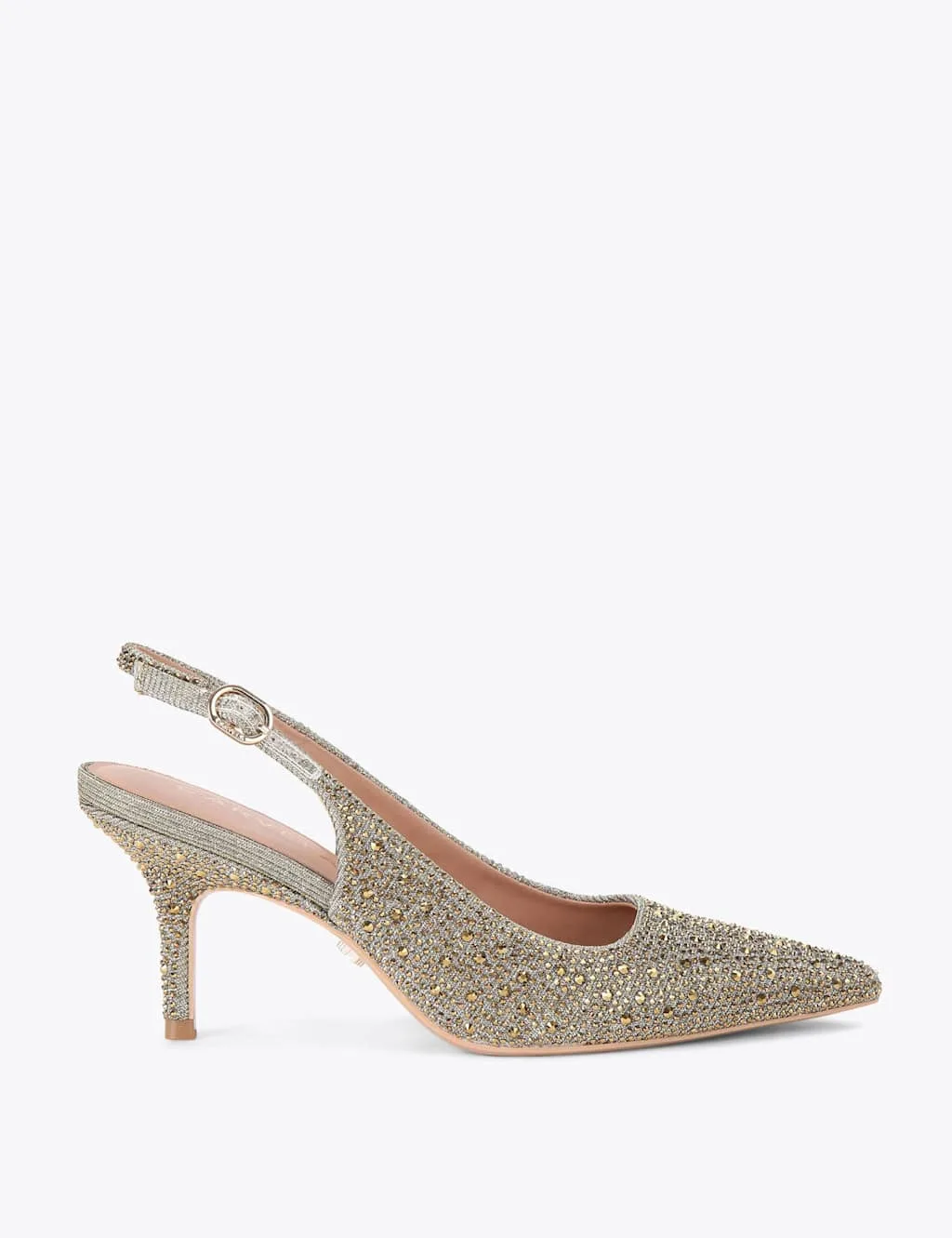Sparkle Stiletto Heel Slingback Shoes Gold female - Carvela - FashionsVida