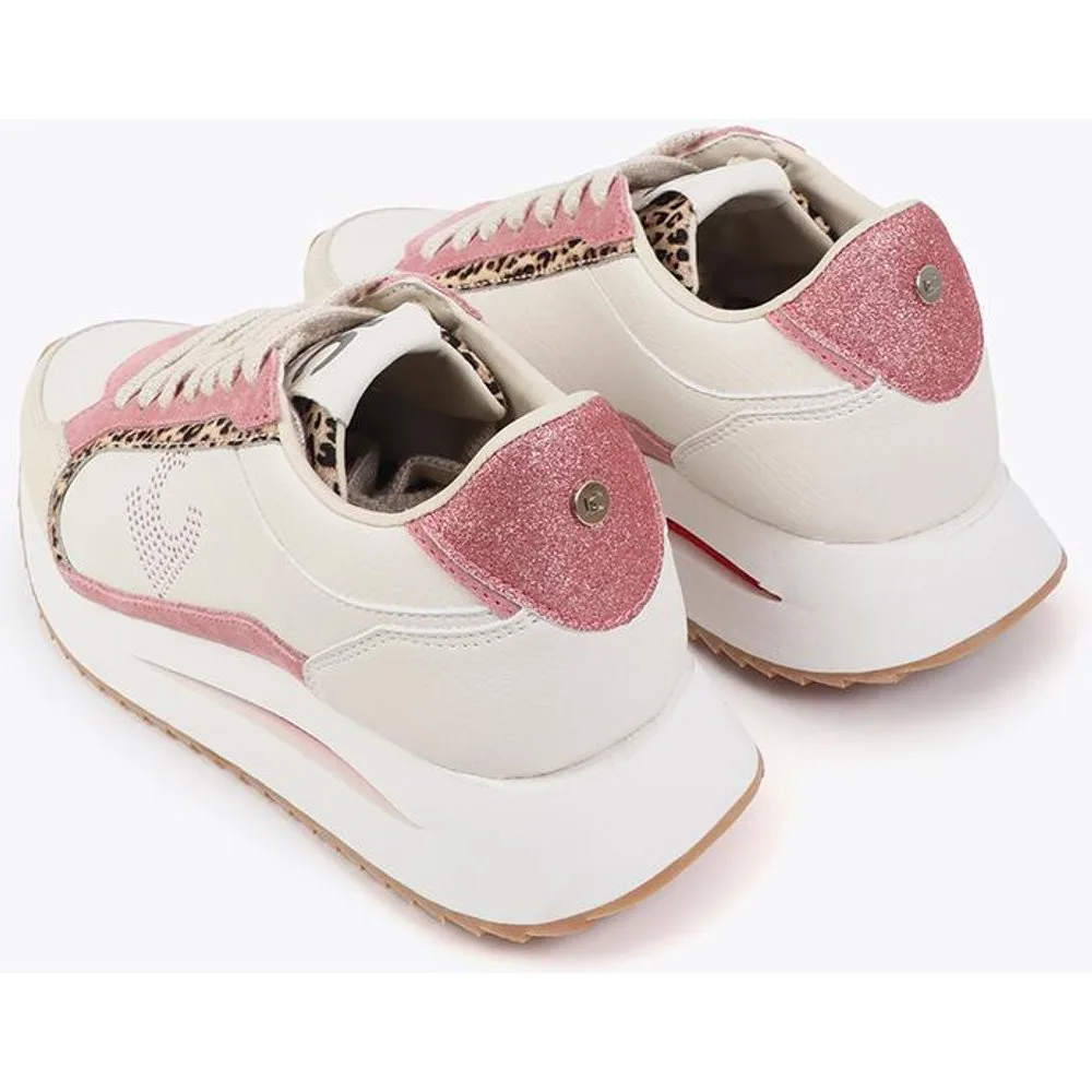 Zapatillas plataforma de mujer combinada con cierre de cordones - Lola Casademunt - FashionsVida