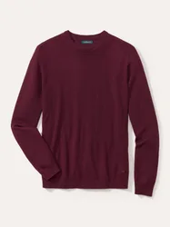 Rundhals-Pullover Merino Extrafein, , Farbe Rot, 58/60, reine, extrafeine Merinowolle temperaturausgleichend Herren