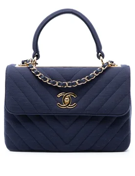 Small Chevron Jersey Trendy CC Top Handle Flap - Chanel - FashionsVida