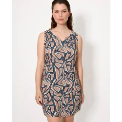 Vestidos de playa corto recto tirantes estampado