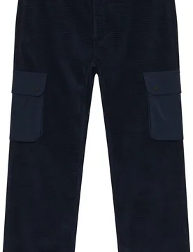 Pantalon en velours - Organic Cotton Fig Corduroy Slacks Night Sky en Coton - Taille M - Navy - Knowledge Cotton Apparel - FashionsVida