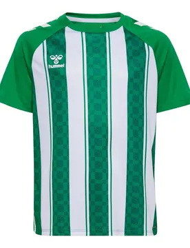 T-shirt à Manches Courtes Match Striped Jelly Bean / White 140 cm Garçon,Fille