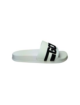 Scarpe Uomo Sliders logo chain white-black