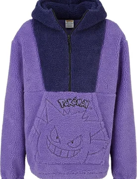 Gaming Kapuzenjacke - Gengar - Sherpa - S bis L - für Männer - Größe M - lila - Männer - male - Pokémon - FashionsVida