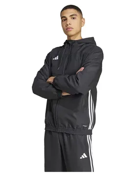 Sweat-shirt à Zip Tiro 25 Essentials Woven Black / White XS