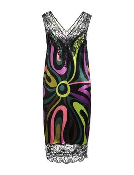 Midi-Kleid Damen Schwarz M Damen